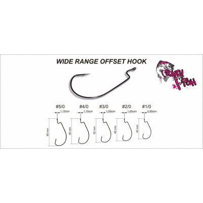 Crazy Fish Wide Range Offset Hook vel.2 7ks – Hledejceny.cz