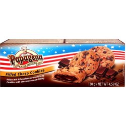 Papagena Premium Cookies s čokoládovou náplní 130 g