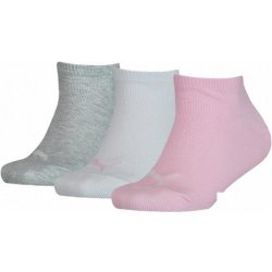 Puma Ponožky Kids Sneaker 3 páry růžová/šedá/bílá