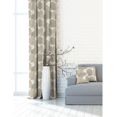 Závěs dekorační nebo látka, New York Moderní listí, béžové, 150 cm 150 cm – Hledejceny.cz