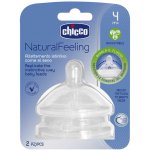 Chicco dudlík na láhev Natural Feeling silikon nastavitelný průtok 2 ks V001515 – Zboží Mobilmania