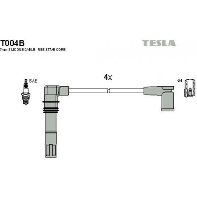Sada kabelů pro zapalování TESLA T004B – Hledejceny.cz