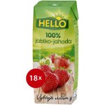 Hello 100% Jablko-Jahoda 18 x 250 ml – Zboží Dáma