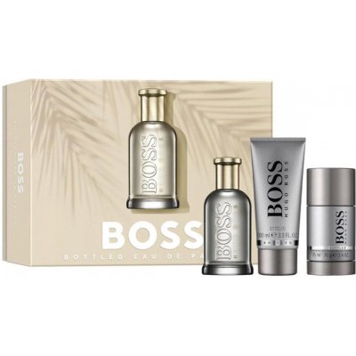 HUGO BOSS Boss Bottled dárková kazeta pro muže EDP 100 ml + sprchový gel 100 ml + deostick 75 ml – Zbozi.Blesk.cz