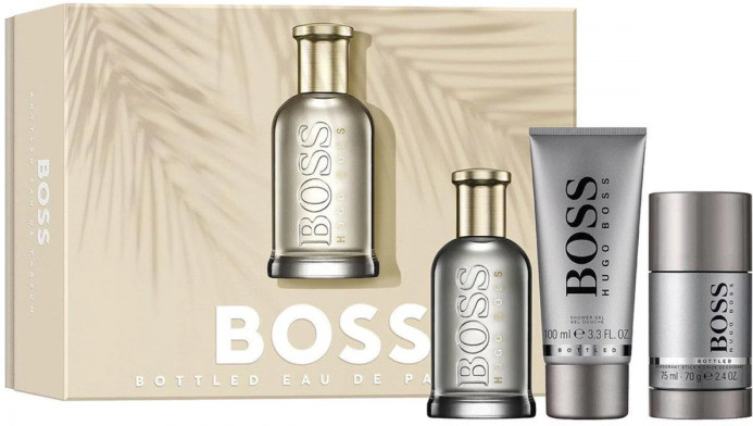 HUGO BOSS Boss Bottled dárková kazeta pro muže EDP 100 ml + sprchový gel 100 ml + deostick 75 ml