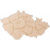 Dekorace ČistéDřevo dřevěná mapa České republiky