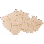 ČistéDřevo dřevěná mapa České republiky – Zboží Dáma