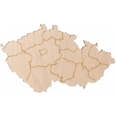 ČistéDřevo dřevěná mapa České republiky – Zboží Dáma