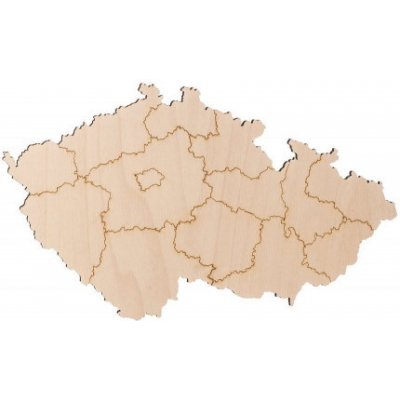 ČistéDřevo dřevěná mapa České republiky – Zboží Dáma