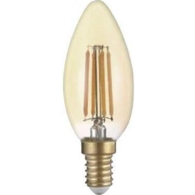 LED21 LED žárovka 4W COB Filament Golden Glass candle E14 400lm ULTRA TEPLÁ