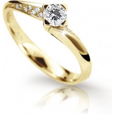 Gemmax Jewelry Zlatý zásnubní prsten s čirými zirkony model 2101 GLRYB 63-23711