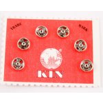 Kovové patentky KIN 6 ks - stříbrná - průměr 0,5 cm, č.2/0 – Zboží Dáma