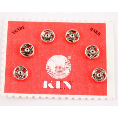 Kovové patentky KIN 6 ks - stříbrná - průměr 0,5 cm, č.2/0 – Zboží Dáma