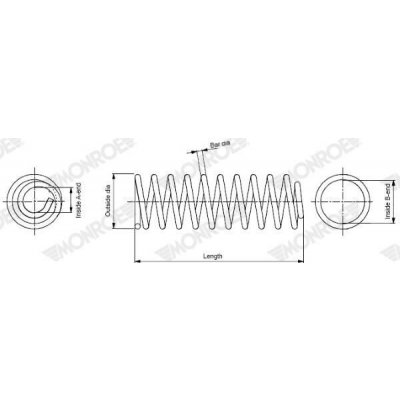 Pružina tlumiče pérování MONROE (MOSP2099, MO SP2099), přední - SUZUKI JIMNY MPV – Sleviste.cz