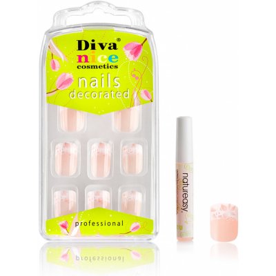 Diva & Nice Nalepovací umělé nehty NATUREASY NEW s lepidlem 03 – Zboží Dáma