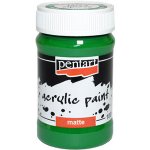 Pentart Akrylová barva matná 100 ml Zelená – Sleviste.cz