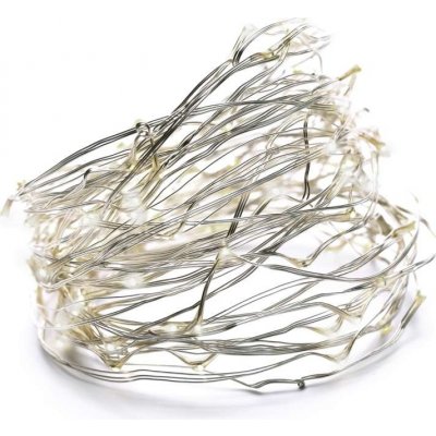 EMOS Vánoční osvětlení nano řetěz stříbrný LED studená bílá 10 m 100 LED – Sleviste.cz