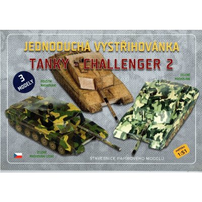 Jednoduchá vystřihovánka Tanky - Challenger 2 – Zboží Mobilmania