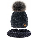 Fashionweek Luxusní zimní set čepice a komín WOOL-GAJA Černá – Hledejceny.cz