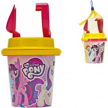 My Little Pony set kyblík 14cm s lopatkou a hráběmi na písek