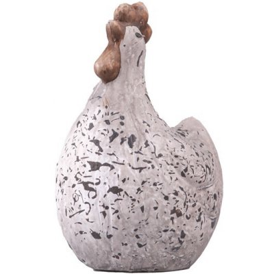 Slepice keramika 97x136mm, bílá, černá – Zboží Dáma