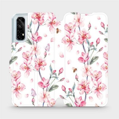 Pouzdro Mobiwear flipové Realme 7i - M124S Růžové květy