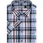 Greed pánská sportovní košile krátký rukáv SK392 světlé modro-šedo-bílé káro – Zbozi.Blesk.cz