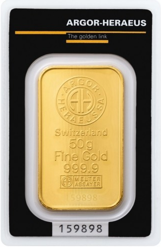 Argor-Heraeus zlatý slitek kinebar 50 g
