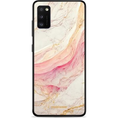 Pouzdro Mobiwear Glossy Samsung Galaxy A41 - G027G - Růžový a zlatavý mramor