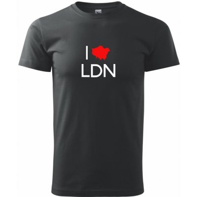 I Love LDN Klasické pánské triko černá
