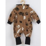 NEW BABY Kojenecký bavlněný overal s kapucí a oušky Paw hořčicový – Hledejceny.cz