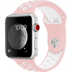 Tactical Double silikonový řemínek pro Apple Watch 1/2/3 38mm Pink/White - růžovo bílý 2445329