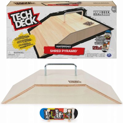 Tech Deck dřevěná rampa s fingerboardem – Sleviste.cz