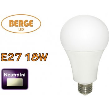 Berge LED žárovka SMD 2835 E27 18W 1650L CCD Neutrální bílá