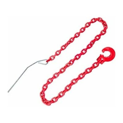 Řetěz lesnický s jehlou a štěrbinovým hákem, 8x3000mm 2,0t, červený lak – Zbozi.Blesk.cz