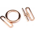 Kovové zapínání americké šíře 30 mm - 1 růžové zlato – Zboží Dáma