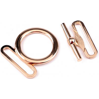 Kovové zapínání americké šíře 30 mm - 1 růžové zlato – Zboží Dáma