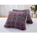 MKLuzkoviny.cz Beránkový mikroplyš Káro červené 2 ks 45 x 45 cm – Sleviste.cz