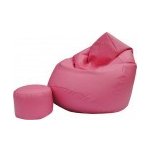 AGAMI Hruška XXXL s podnožníkem eko kůže Růžová 242860 – Sleviste.cz