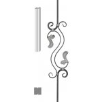 Kovoinox Tyč 12 x 12 x 960 mm, ornament 440 x 150 mm – Hledejceny.cz