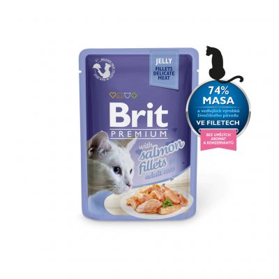 Brit cat Premium Fillets jelly Salmon 85 g – Hledejceny.cz