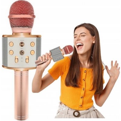 Izoxis 22190 Karaoke bluetooth mikrofon světle růžová – Sleviste.cz