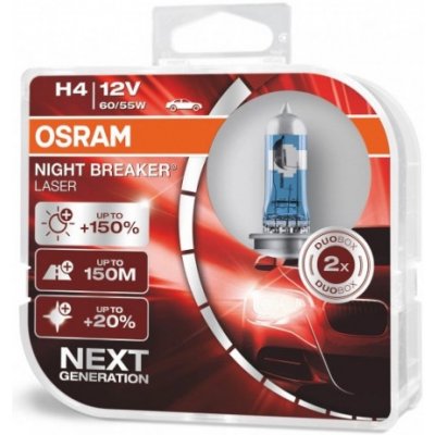 Osram Night Breaker Laser H4 P43T 12V 60W 64193NL-HCB 2 ks – Zboží Mobilmania