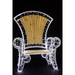 DECOLED Vánoční křeslo venkovní 850 ledově bílých LED diod dřevěný sedák 36V 36W – Hledejceny.cz