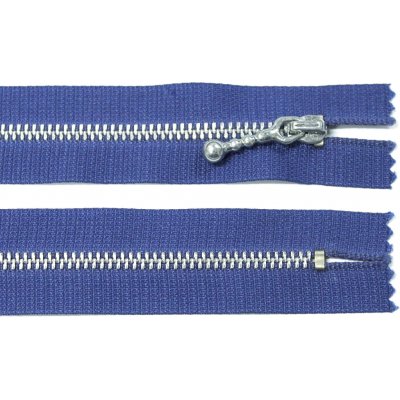 WICO Kovový zip no.3 nerozepínací 16cm královsky modrý (stříbrné zoubky) ozdobný jezdec – Hledejceny.cz