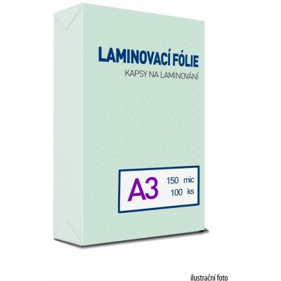 Laminovací fólie - kapsy A3, 150 mic (100 ks) – Hledejceny.cz