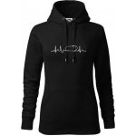 EKG morče mikina dámská Cape s kapucí Černá – Zboží Dáma