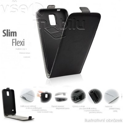 Pouzdro ForCell Slim Flip Flexi LG P700 Optimus L7 černé