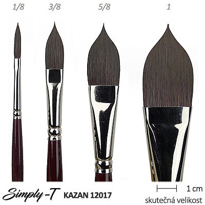 Štětec Simply-T Kazan kočičí jazýček Velikost štětce: 3/8 – Zboží Dáma