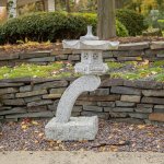 Kameny.cz Japonská lampa Rankei přírodní kámen šedá žula, malá – Zboží Mobilmania